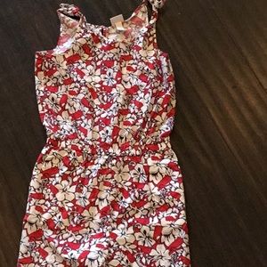 Girls red Navy and White jumper with flowers and Wales